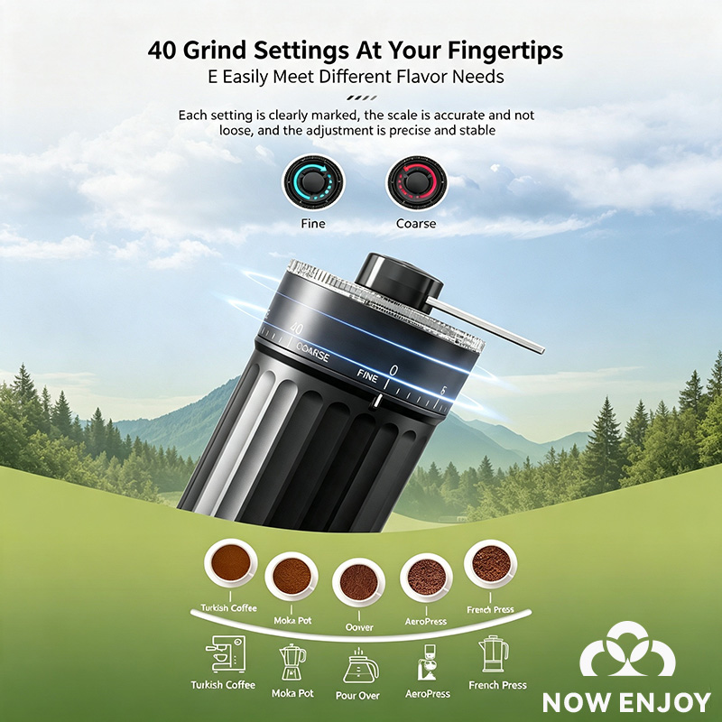 NOW ENJOY Manual Coffee Grinde - огляд і ціна Coffee Grinder Burr