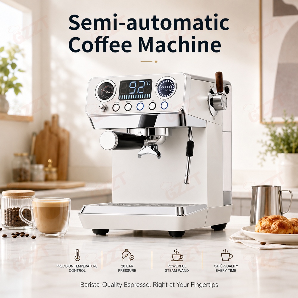 GZZT Semi-Auto Espresso Coffee - огляд і ціна Espresso Machine Semi Auto