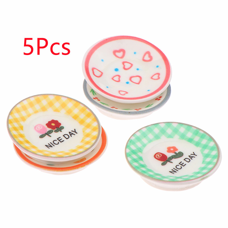 5Pcs 1/12 Dollhouse Mini Plate - огляд і ціна Kitchen Appliances Store