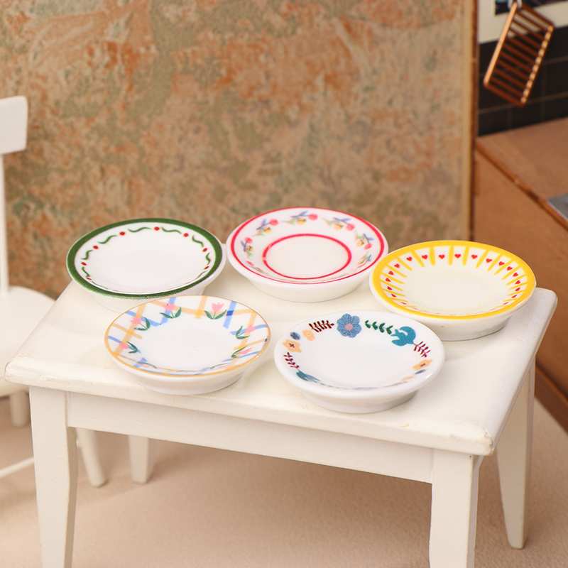 5Pcs 1/12 Dollhouse Mini Plate - огляд і ціна Kitchen Appliances Store
