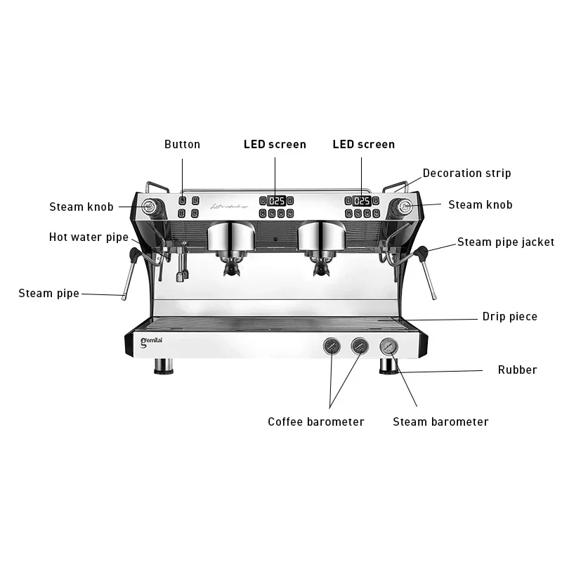 Semi Auto Barista Commercial E - огляд і ціна Espresso Machine Semi Auto