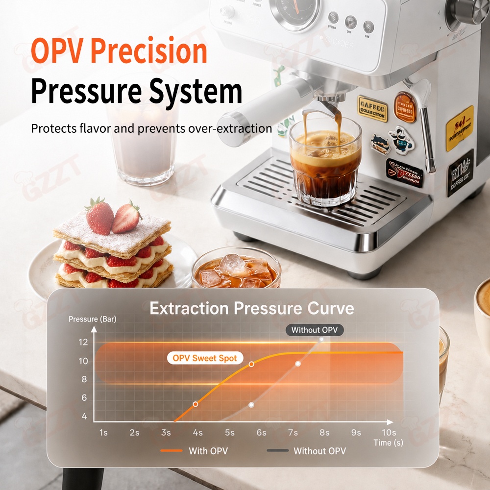 GZZT CM2250 Semi-Auto Espresso - огляд і ціна Espresso Machine Semi Auto