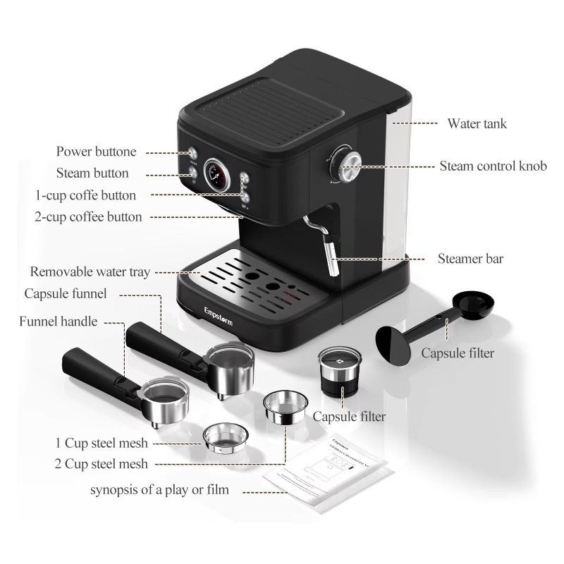 Semi-Auto Espresso Coffee Mach - огляд і ціна Espresso Machine Semi Auto