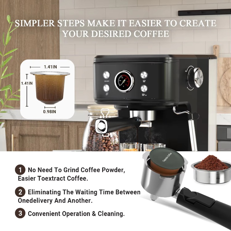 Semi-Auto Espresso Coffee Mach - огляд і ціна Espresso Machine Semi Auto