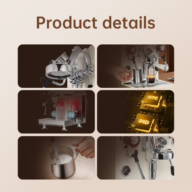 MDK White 58mm Dual Boiler Cof - огляд і ціна Espresso Machine Semi Auto